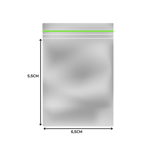 Gripzakken 55x65mm - 90 micron - 100 stuks