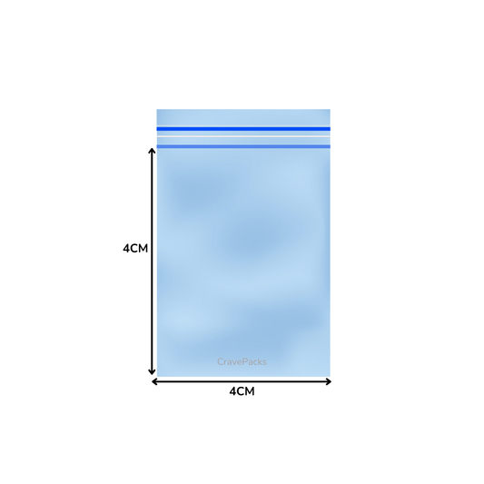Gripzakken 40x40mm - 90 micron - blauwe tint - 100 stuks