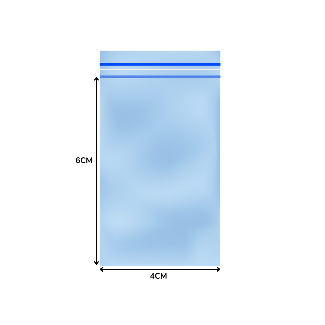 Gripzakken 40x60mm - 90 micron - blauwe tint - 100 stuks