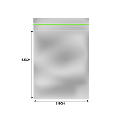 Transparante gripzak 55x65mm, 90 micron