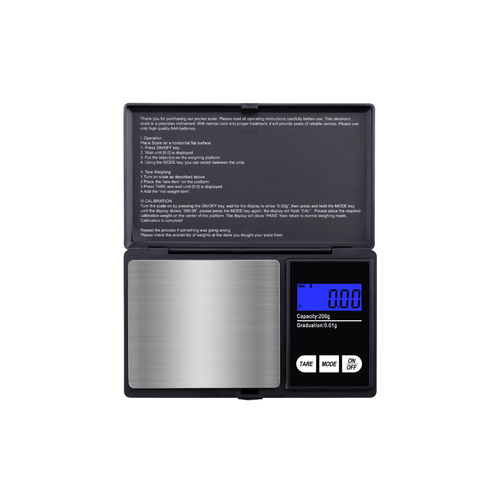 Digitale precisieweegschaal met slank design, bereik 0,01G tot 200G