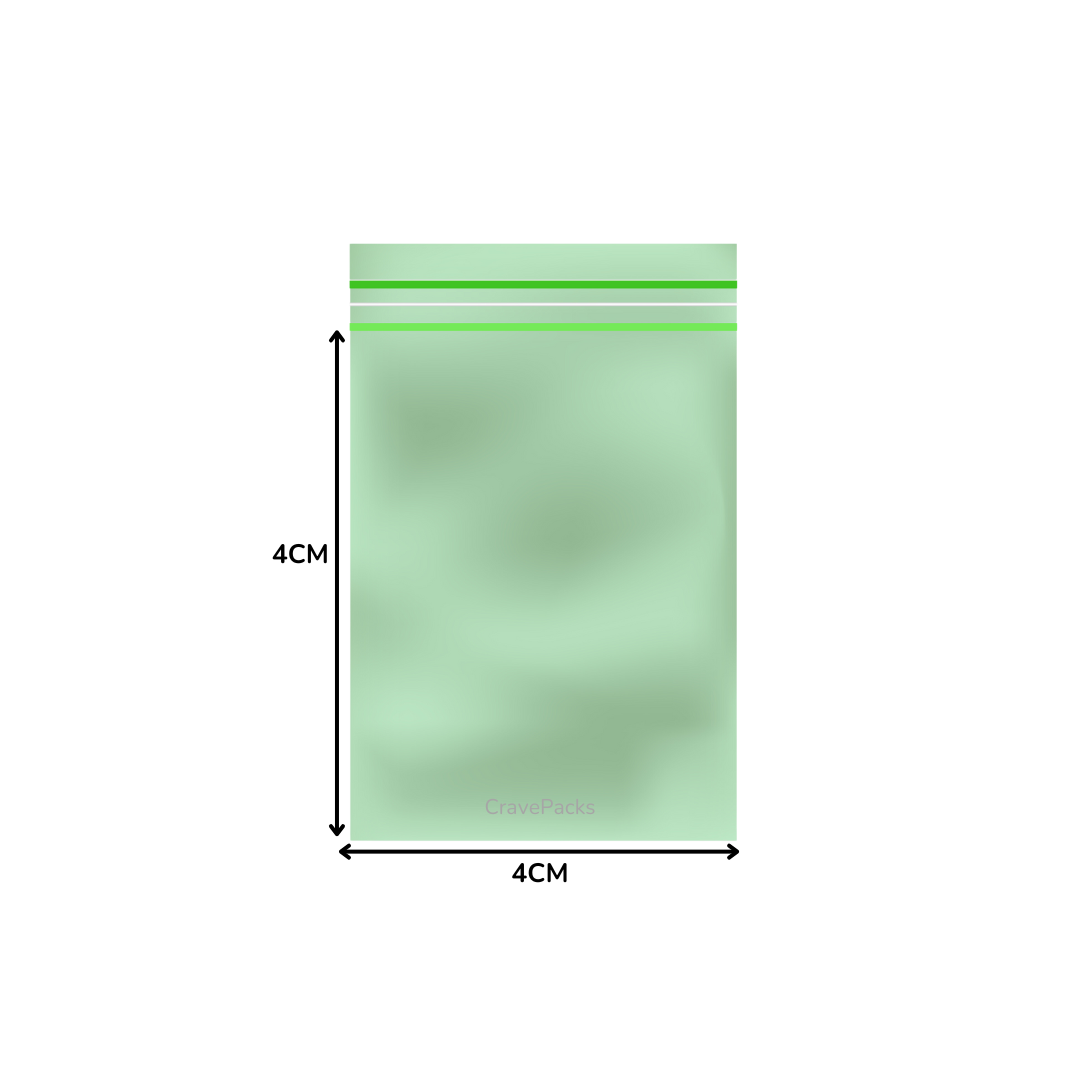 Gripzakken 40x40mm - 90 micron - groene tint - 100 stuks