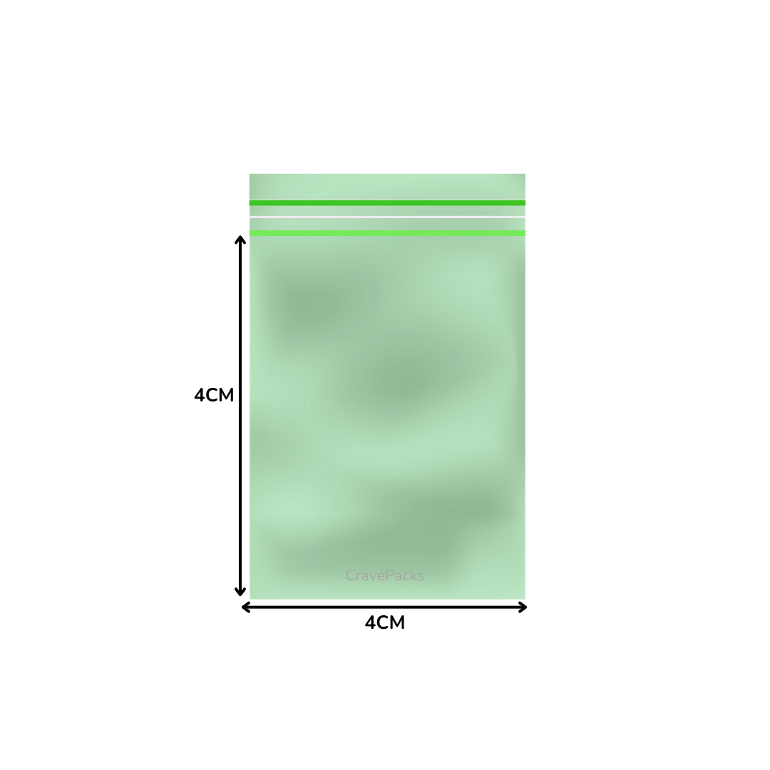 Gripzak 40x40mm met groene tint, 90 micron